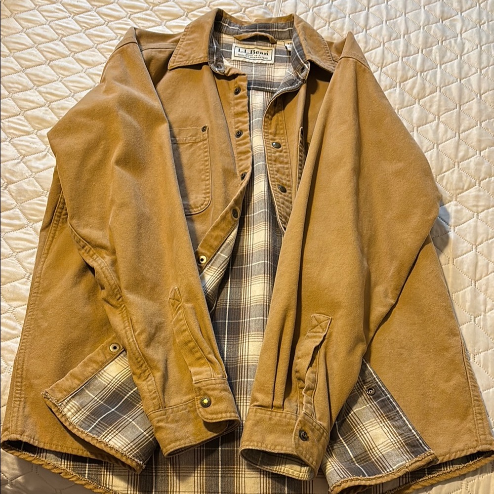 L.L. Bean Tan Shirt Jacket